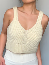Load image into Gallery viewer, Sweetheart Neck Cable Knit Top