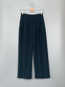 Wide-leg Pants in Blue-green