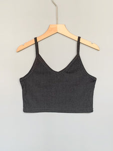 V Neck Cropped Tank Top