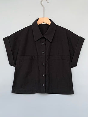 Dolman Short Sleeve Cropped Shirt