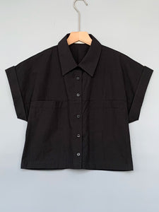 Dolman Short Sleeve Cropped Shirt