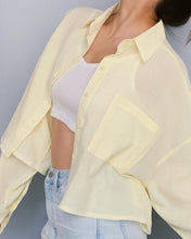 Load image into Gallery viewer, Oversized Cropped Shirt