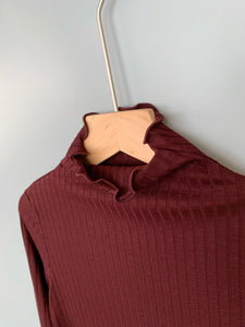 Ribbed Turtleneck Top