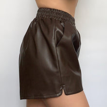 Load image into Gallery viewer, Faux Leather Shorts