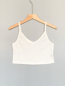 V Neck Cropped Tank Top