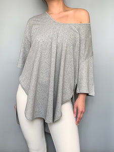 Oversized Scoop Neck Long Tee