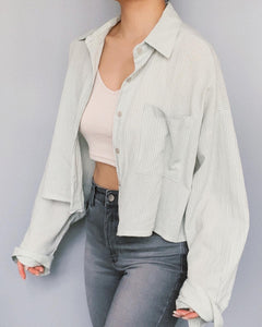 Oversized Cropped Shirt