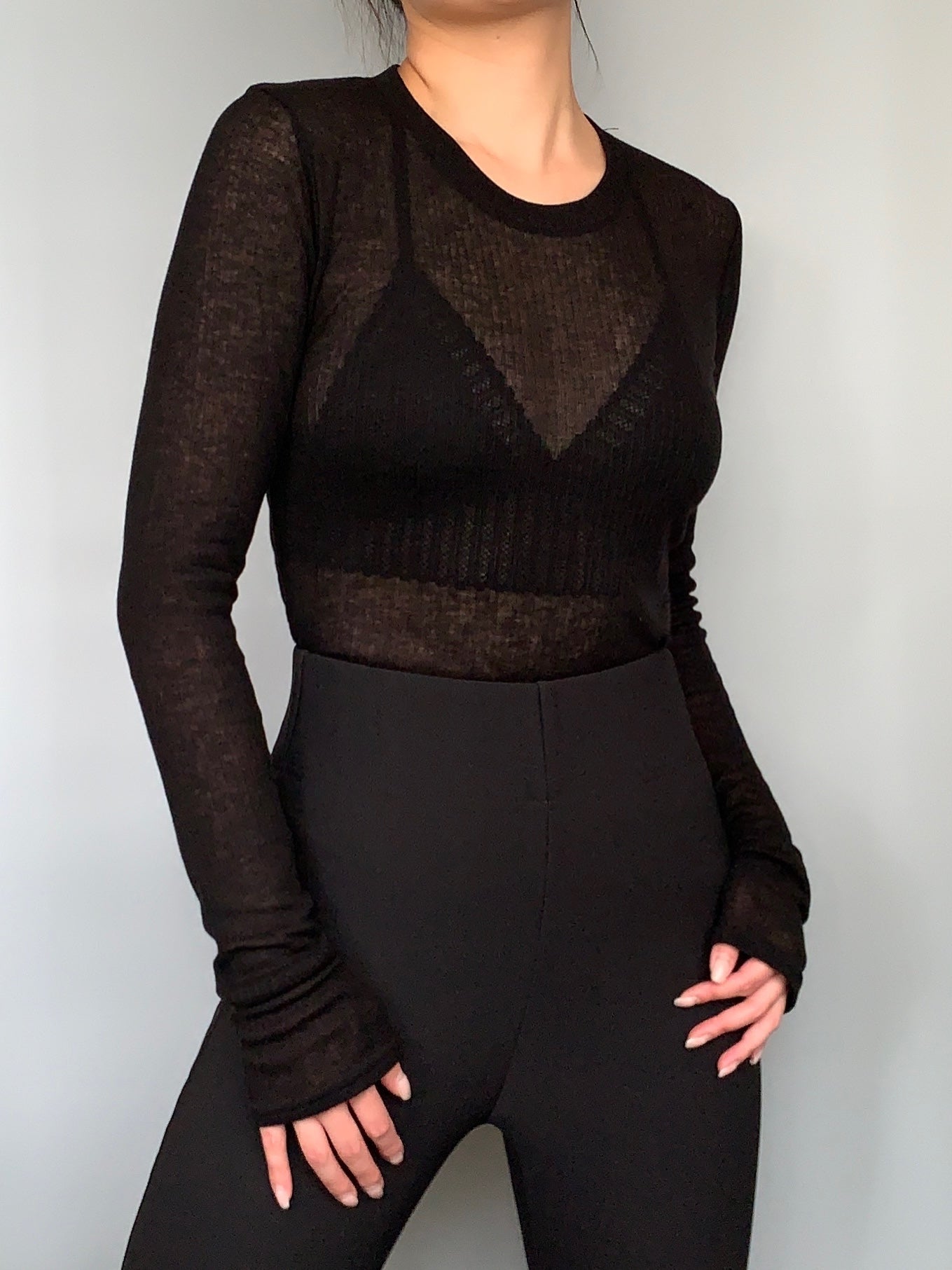 Long on sale sleeve sheer