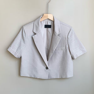 Short Sleeve Cropped Blazer