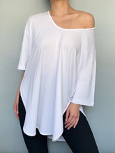 Load image into Gallery viewer, Oversized Scoop Neck Long Tee