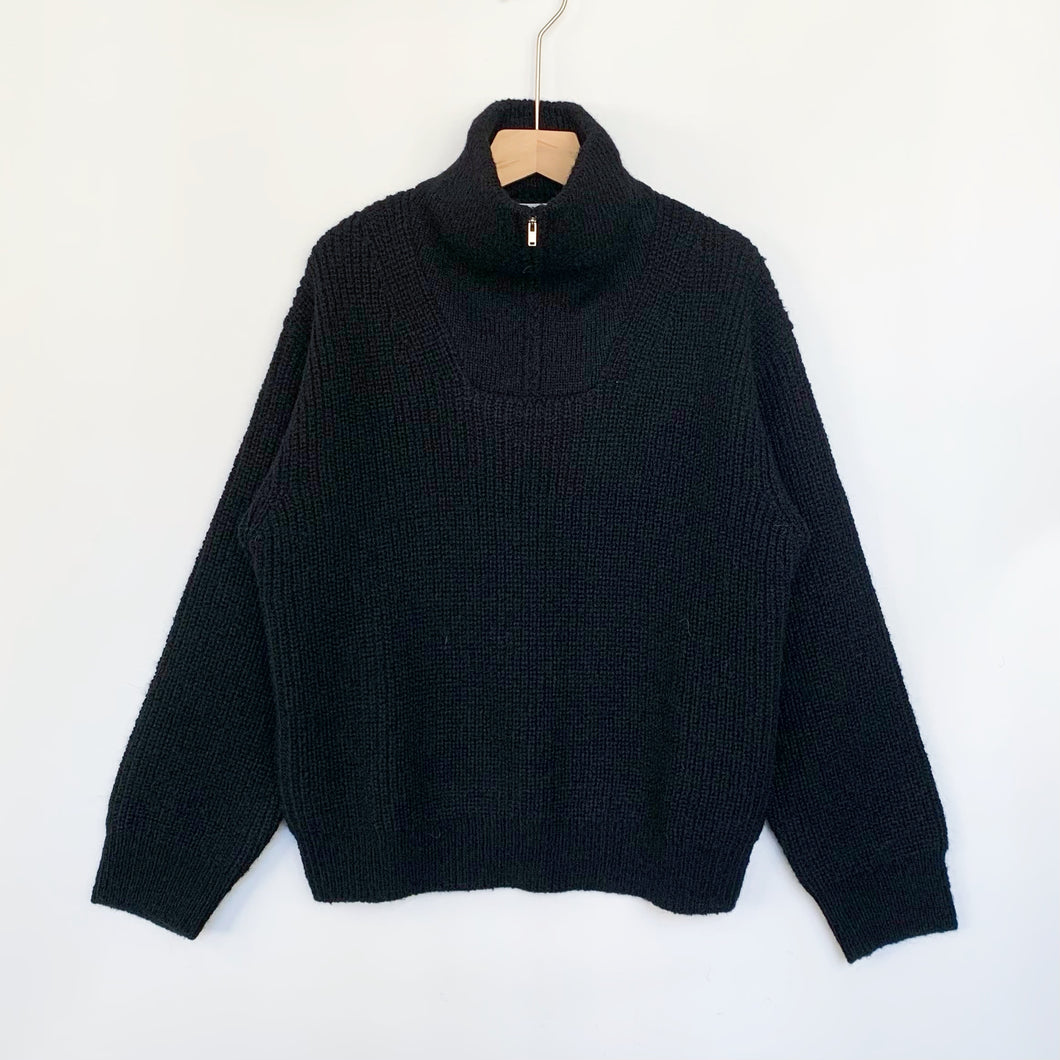 Turtleneck Half Zip-up Sweater