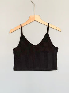 V Neck Cropped Tank Top