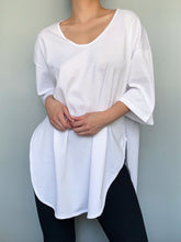 Load image into Gallery viewer, Oversized Scoop Neck Long Tee