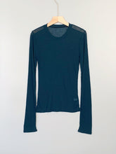 Load image into Gallery viewer, Sheer Ribbed Long Sleeve Top