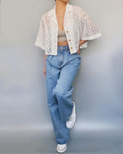 Load image into Gallery viewer, Lace Short Sleeve Cropped Cardigan