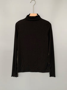 Ribbed Turtleneck Top