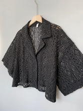 Load image into Gallery viewer, Lace Short Sleeve Cropped Cardigan