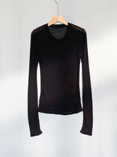 Load image into Gallery viewer, Sheer Ribbed Long Sleeve Top