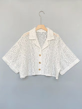 Load image into Gallery viewer, Lace Short Sleeve Cropped Cardigan