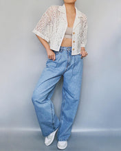 Load image into Gallery viewer, Lace Short Sleeve Cropped Cardigan