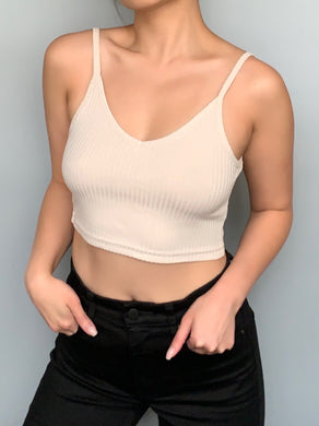 V Neck Cropped Tank Top